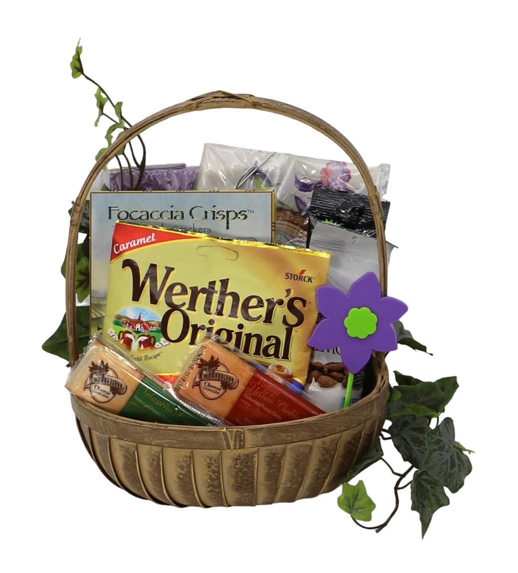 Gift Basket Village: Especially For Her - Deluxe SF Gift Set with Assorted Nuts, Cheeses, Crackers, Journal & Stationery