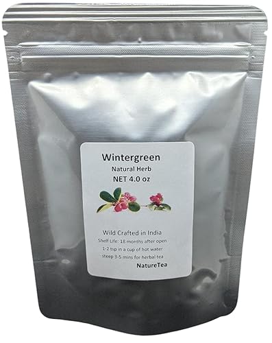 Wintergreen Leaf - Dried Gaultheria procumbens Leaf C/S from 100% Nature (4 oz)