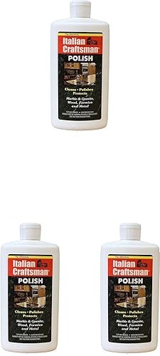Granite and Marble Polish - Cleans and Protects - Italian Craftsman 16 oz (Three Pack)