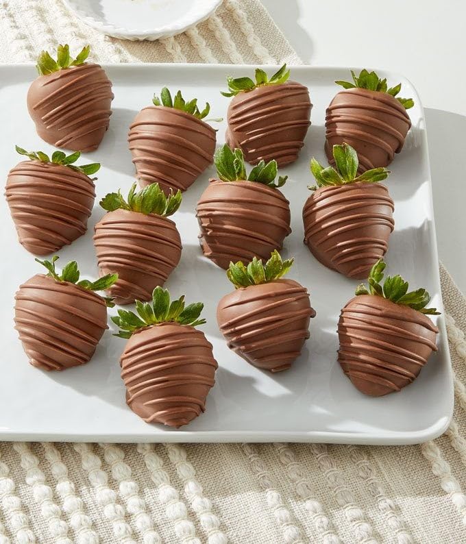 From You Flowers Belgian Milk Chocolate Covered Strawberries - 12 Fresh Dipped Berries Delivered for Birthday, Anniversary & Get Well Gifts