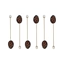Melville Candy, Hazelnut Coffee Spoons Lollipop on Wooden Ball Sticks, Count of 6