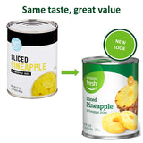 Amazon Fresh, Canned Sliced Pineapple In Pineapple Juice, 20 Oz (Previously Happy Belly, Packaging May Vary)