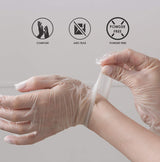 Chef's Star Disposable Powder Free Latex Gloves, Small, White