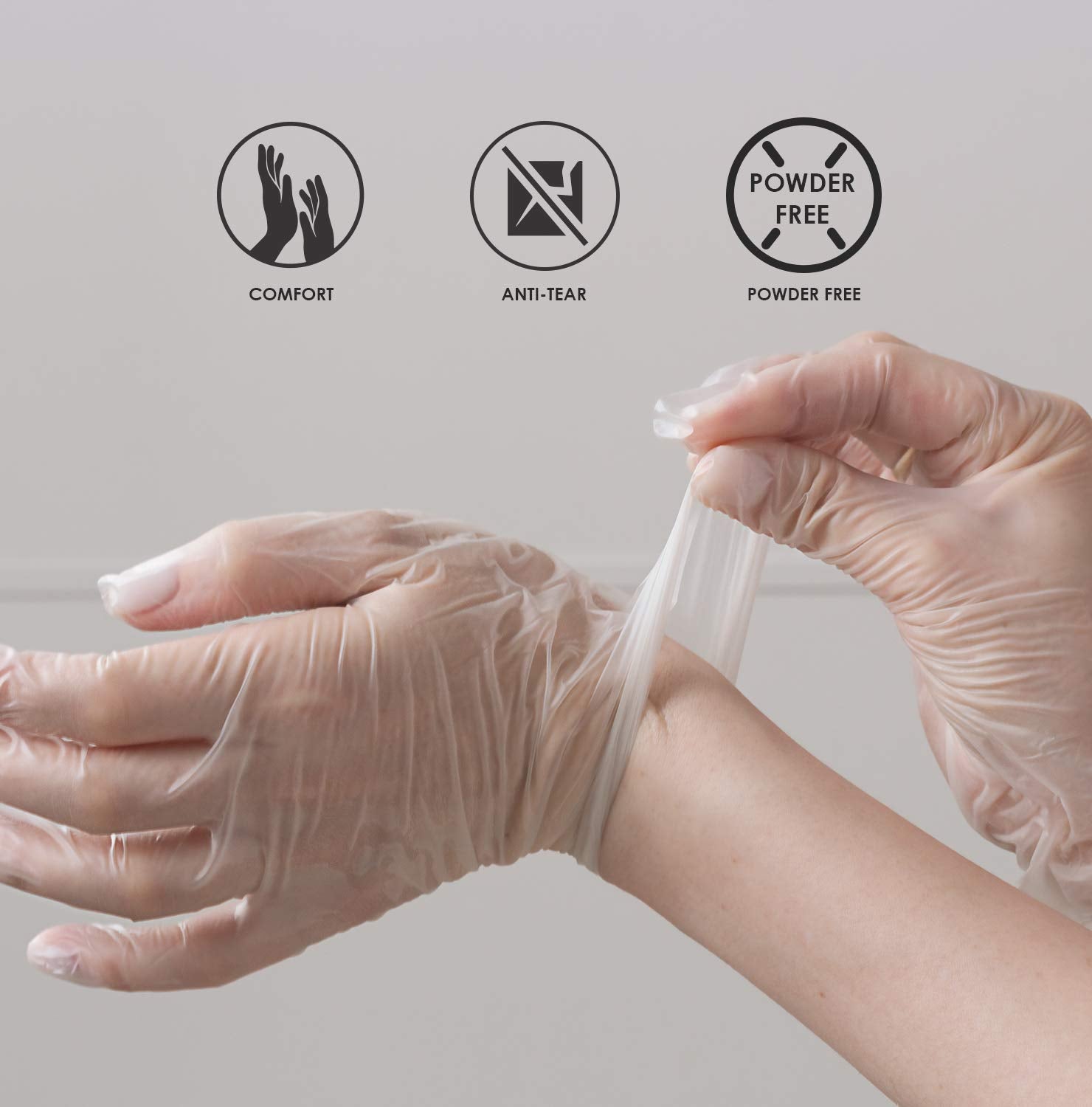 Chef's Star Disposable Powder Free Latex Gloves, Small, White