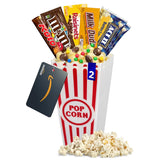 Movie Night Popcorn and Candy Gift Basket Plus 1 Movie Night Rentals - Perfect for a Cozy and Fun Evening at Home or the Theater with Family