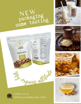 Julia's Organic Tiger Nuts Snacks, Raw Tigernuts, Low Calorie, Paleo Perfect, Gluten Free Snack, Non-GMO, Prebiotic Rich Fiber, Great Taste - 17oz