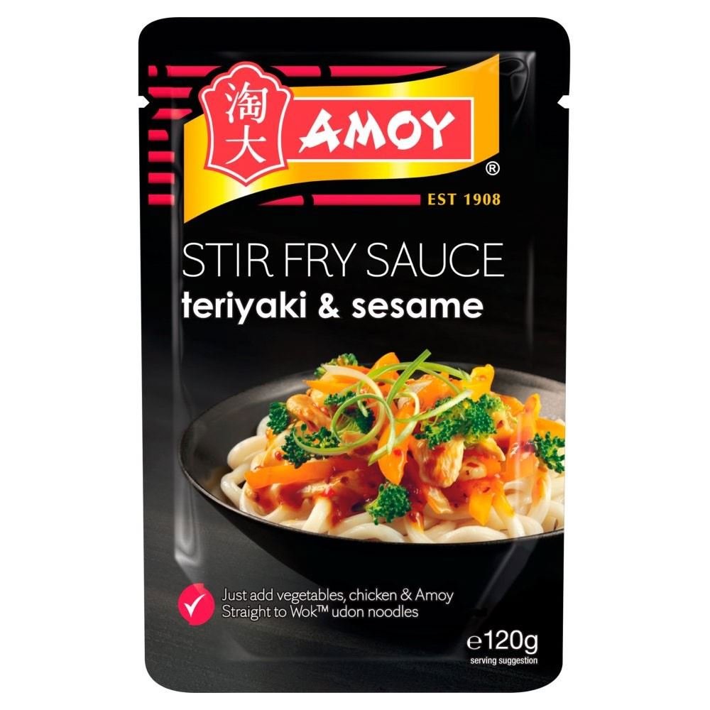 Amoy Straight to Wok Teriyaki & Sesame Seeds Stir Fry Sauce (120g) - Pack of 6