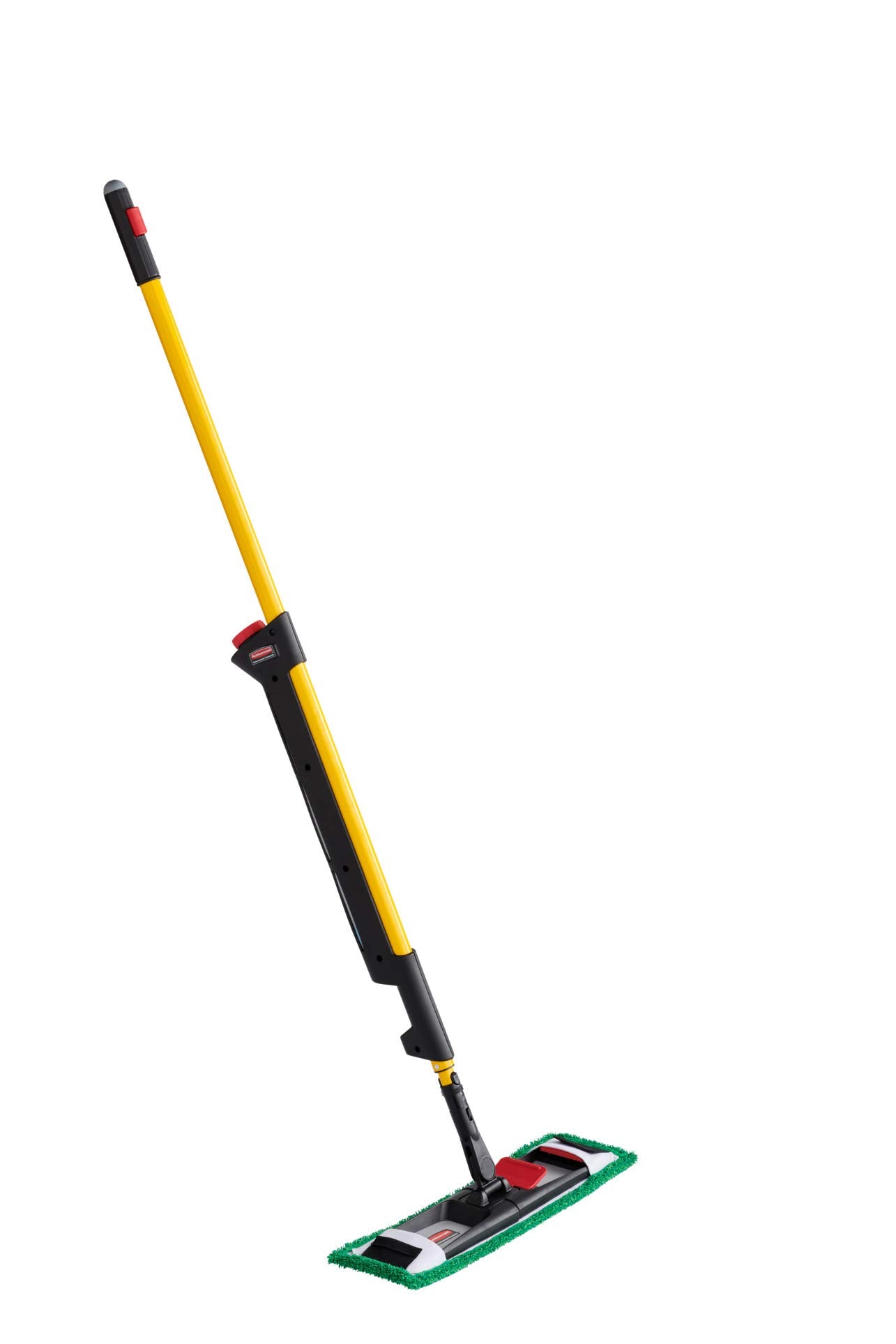 Rubbermaid Commercial Products 18 inch Adaptable Flat Mop Microfiber Pad Green for Janitorial/Professional Cleaners and Light-Duty Cleaning/Mopping