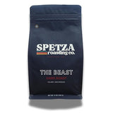 Spetza Roasting Co. The Beast - Bold High Caffeine Dark Roast Whole Bean Coffee, Strong and Powerful Flavor, Direct Trade Specialty Coffee Beans