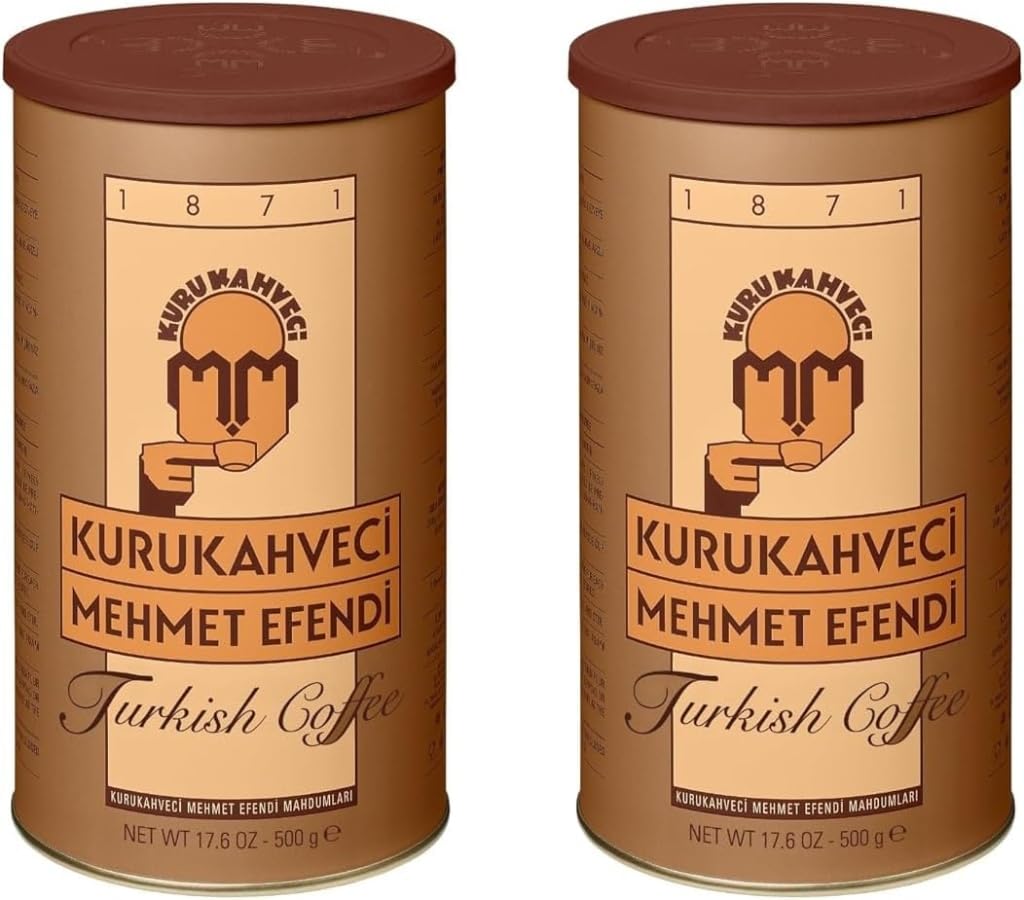KURUKAHVECI MEHMET EFENDI Turkish Coffee, 100% Arabica, Finely Roasted Ground Coffee for Cezve, Rich Aroma, Medium, Authentic Turkish Coffee Tradition