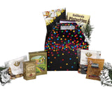 Gift Basket Village - Christmas Confetti Gourmet Gift Box: Nuts, Roca Candy, Snack Mix, Popcorn, and More, Festive Holiday Treats, Handcrafted in