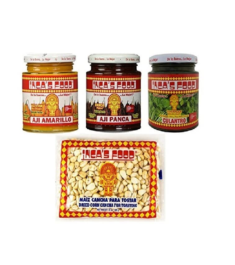 Inca's Food Aji Amarillo - Aji Panca - Cilantro - Maiz Cancha - Peruvian Spices
