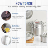 KFTUVBN 1PC Stainless Steel Scratch Remover for Appliances Upgraded Multi-Purpose Scratch Remover Paste for Oven Appliances Grease Sink Fridge