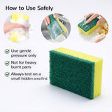 A Plus Kitchen Cleaning Sponge, Heavy Duty Non-Scratch Sponge for Non-Stick & Delicate Surfaces (When Used Gently), High Density, Dual-Side