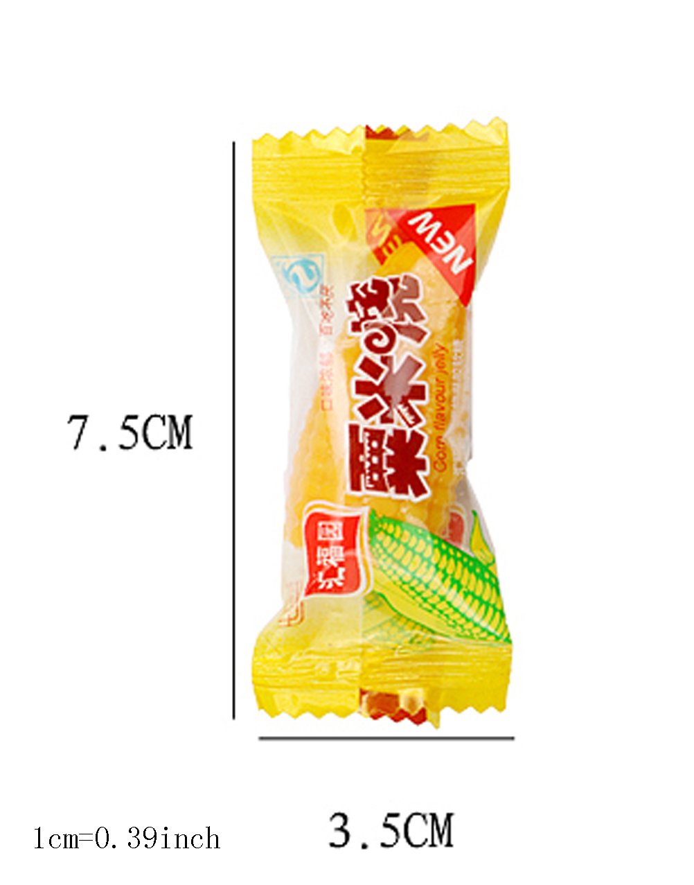 Helen Ou @ Chinese Snacks Candy: Sweet Corn Flavor Soft Candy or Jelly Drops 250g/8.8oz