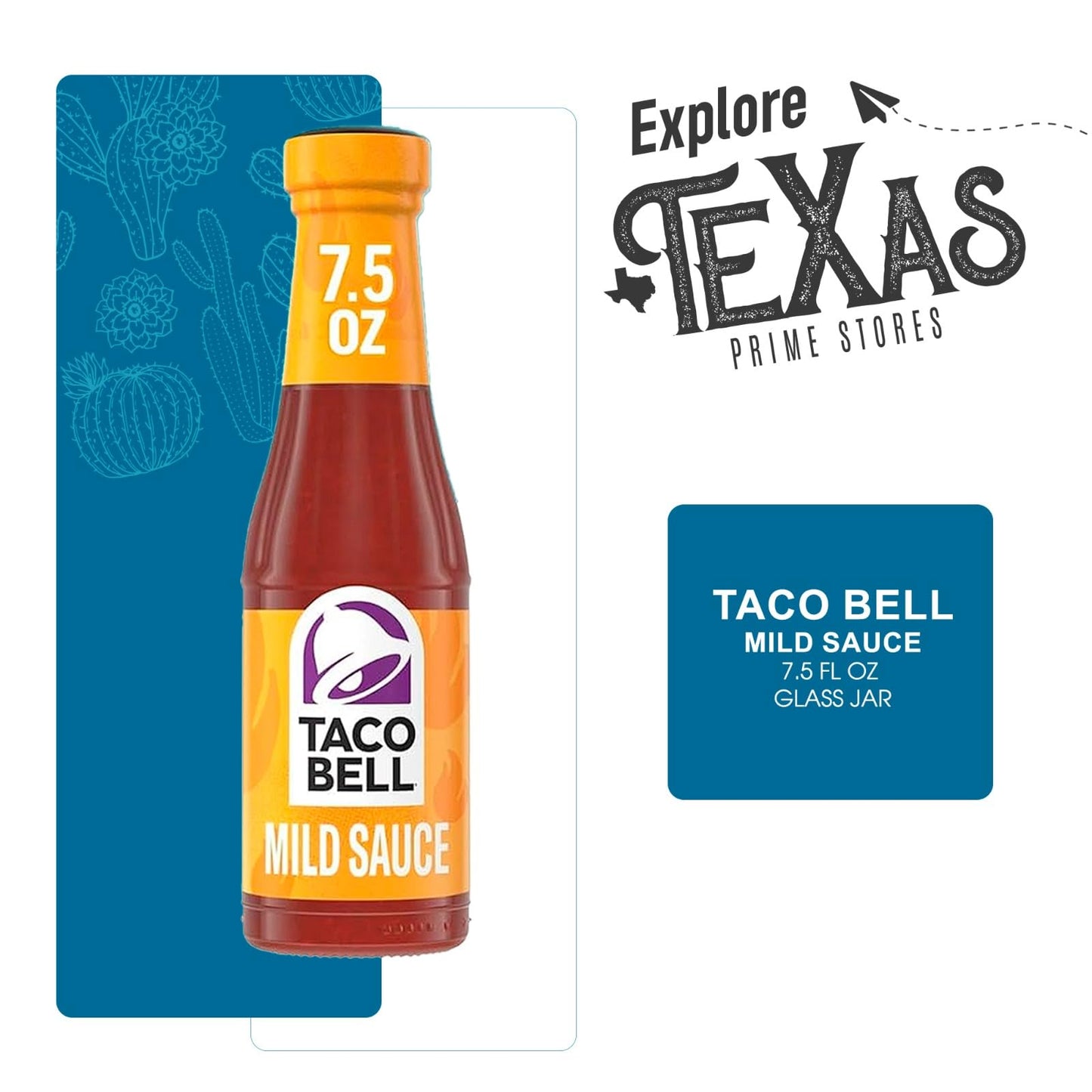 Taco Bell - Lavinia Essentials Bundle: 8-Pack of Mild Sauce, 7.5 oz Glass Bottle + 1 Utility Prop.