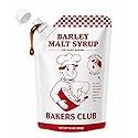 Bakers Club Barley Malt Syrup 16oz - Authentic Malty Flavor for Bagels, Pretzels, Bread & Baked Goods - Enhances Crust, Color & Sweetness - Non-GMO, Traditional Malted Barley Syrup - Made in USA