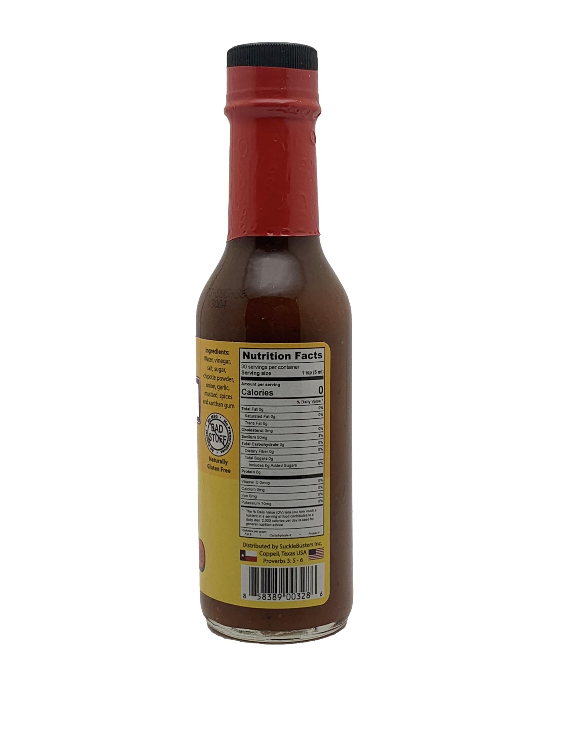 Suckle Busters Texas Heat Premium Pepper Sauce, Chipotle, 5 Ounce