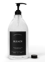 Calindiana Modern Farmhouse Bleach Liquid Laundry Detergent Dispenser for Laundry Room Decor and Organization, PET Plastic Landry Soap Containers