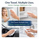 PREMIO NEST Tear-A-Square Paper Towels, 6 Double Rolls, 2-Ply Strong & Absorbent Kitchen Paper Towels, Custom Size Sheets for Cleaning, Household
