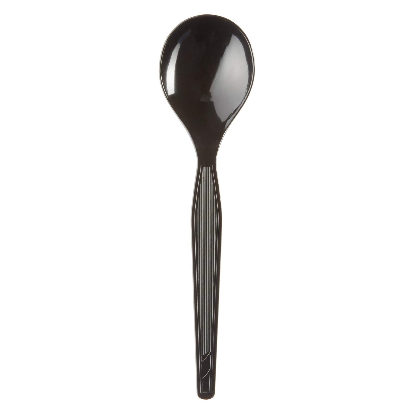 Dixie 5.75" Heavy-Weight Polystyrene Plastic Soup Spoon by GP PRO (Georgia-Pacific), Black, SH517, (Case of 1,000), 1 Box/Case