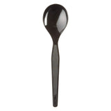 Dixie 5.75" Heavy-Weight Polystyrene Plastic Soup Spoon by GP PRO (Georgia-Pacific), Black, SH517, (Case of 1,000), 1 Box/Case