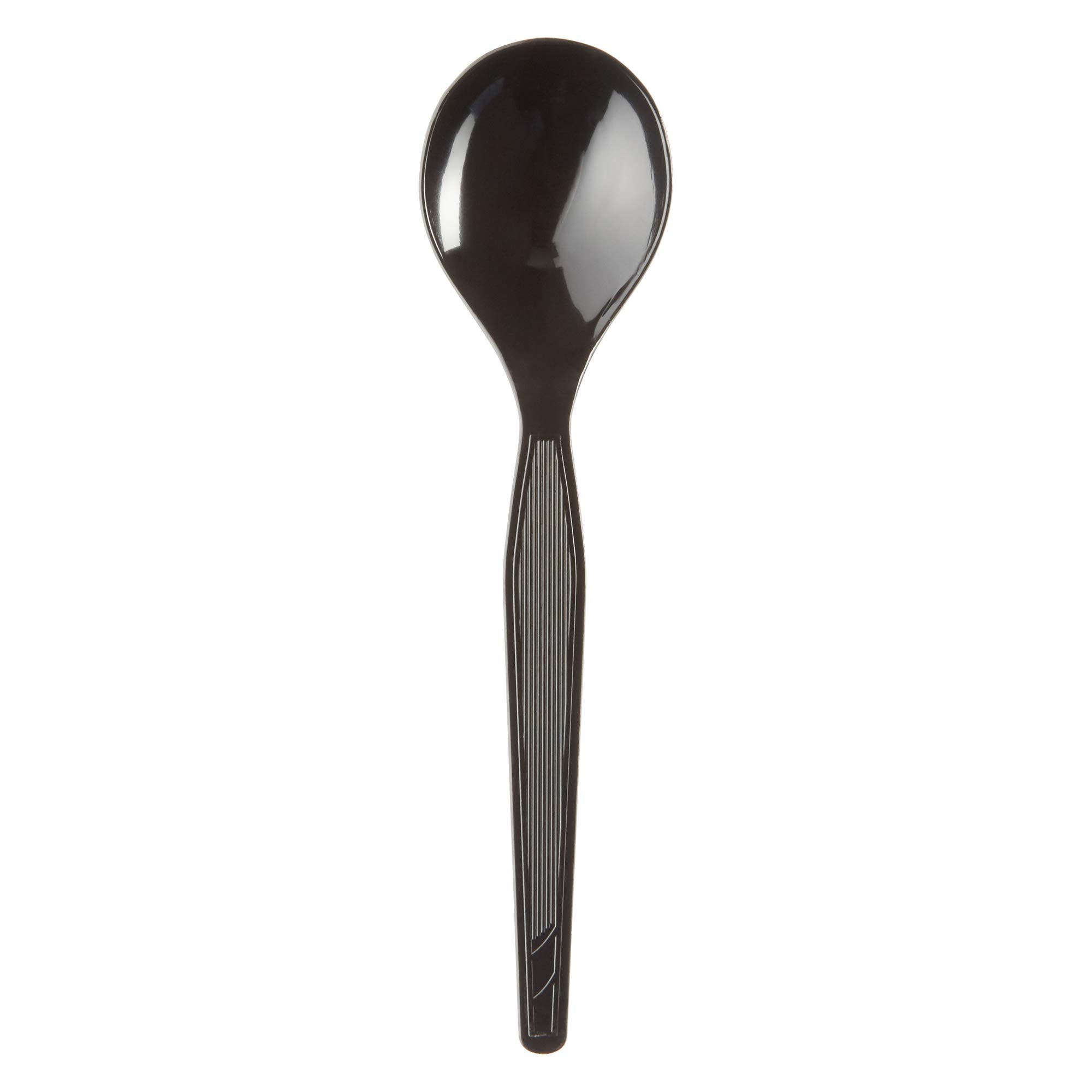 Dixie 5.75" Heavy-Weight Polystyrene Plastic Soup Spoon by GP PRO (Georgia-Pacific), Black, SH517, (Case of 1,000), 1 Box/Case