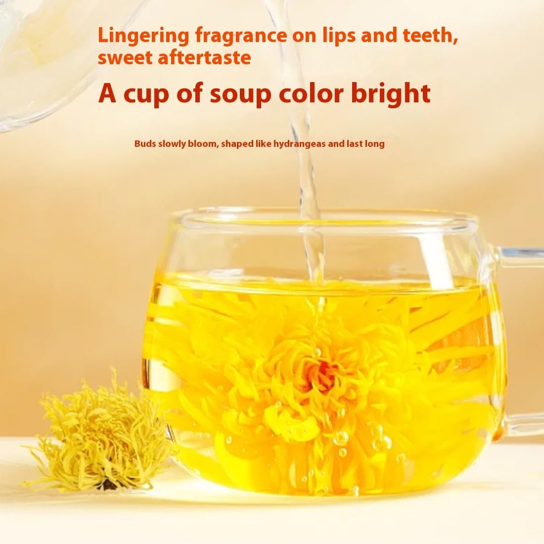 Zercumm Huangshan Big Flower Chrysanthemum Tea 20Pcs One Cup Simple Pack Chrysanthemum