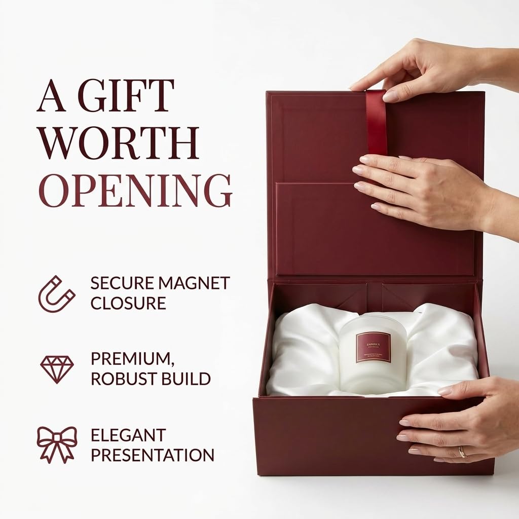 Premium Gift Basket with Magnetic Clip by Dulcet - 7"X 9" Gift Box To Be Used For Any and All Gift Giving Occassions or Storage - Make Any Present