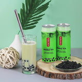 Pocas Bubble Tea with Tapioca Pearls, (Pack of 4, 16.5 oz), Asian Drinks, Refreshing Milk Tea with Boba Pearls (Honeydew)