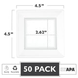Ilyapa 50 Pack 4.5 Inch Disposable Dessert Plates, Plastic Clear Party Sets for 50 Guests, Clear Appetizer, Cake Plates 4.5", Party & Dinner
