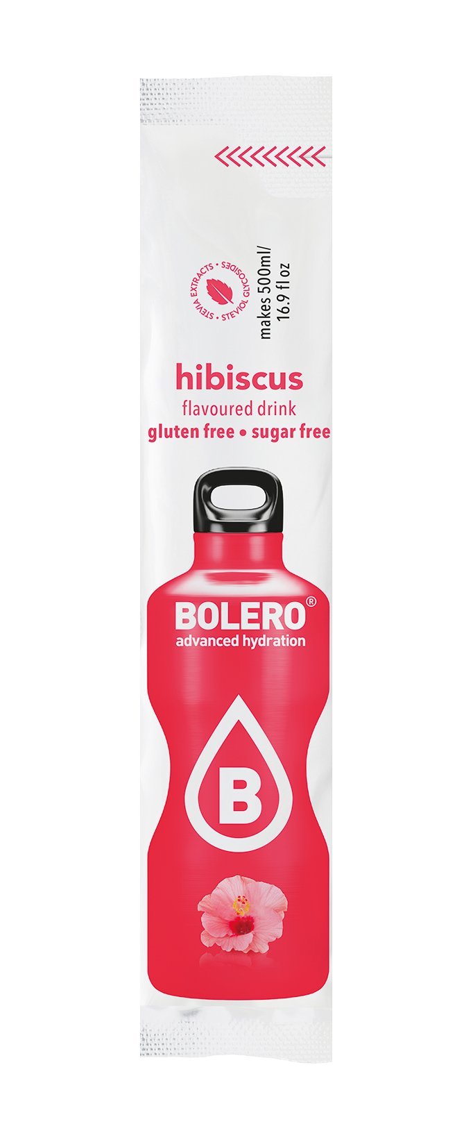 Bolero- Sugar Free Drink Mix Packets Hibiscus Fruit Flavors | Powdered Flavored Water Packets | 36 Singles Sticks On The Go Packets