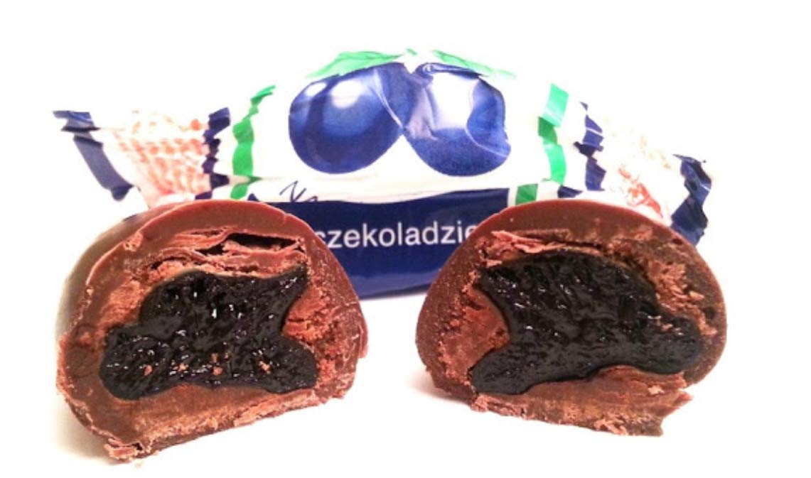 Candied Plums with Cocoa Cream and Chocolate, Polish Prunes, Sliwka Naleczowska Big Candy Box 3 kg | 6.6 lb