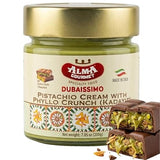 Alma Gourmet Dubaissimo Pistachio Cream with Kadayif 7.05oz (200g) - Original Dubai Chocolate Filling, Pistachio Paste to Spread, Authentic Premium