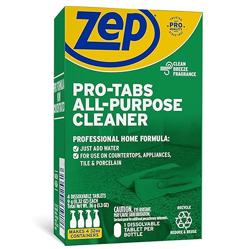 Zep PRO-TABS All Purpose Cleaner Dissolvable Tablets - 4 Tablets - ZUAPCTAB Just Add Water! Environmentally Friendly