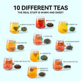 BEI CAI Tea Bags Sampler Assortment Box (50 Count) 10 Different Flavors,Perfect Variety Individually Wrapped Tea Bag,Perfect for Hotels, Offices, Food