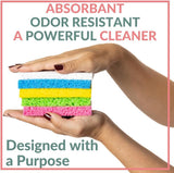 bioGo 30 Pack Compostable Pop-Up Sponges - Expanding, Non-Scratch, Plant-Based Dish - Bulk Color - Pop Up Sponge - Kitchen