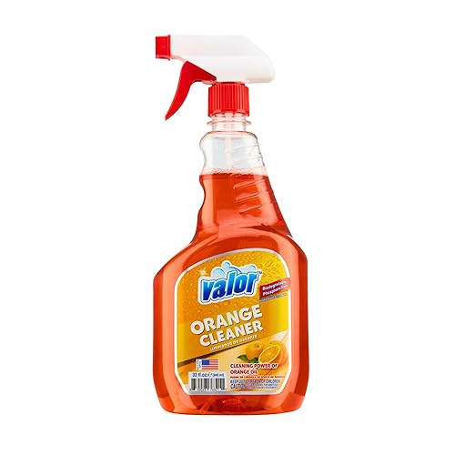 Valor All-Purpose Cleaner with Trigger Sprayer, 32 fl oz - Powerful Degreaser, Multi-Surface Use, Biodegradable Formula, Made in USA (32 Fl Oz (Pack