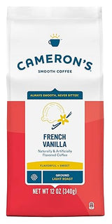 Cameron's Coffee Roasted Ground Coffee Bag, Flavored, French Vanilla, 12 Ounce (Packaging may vary)