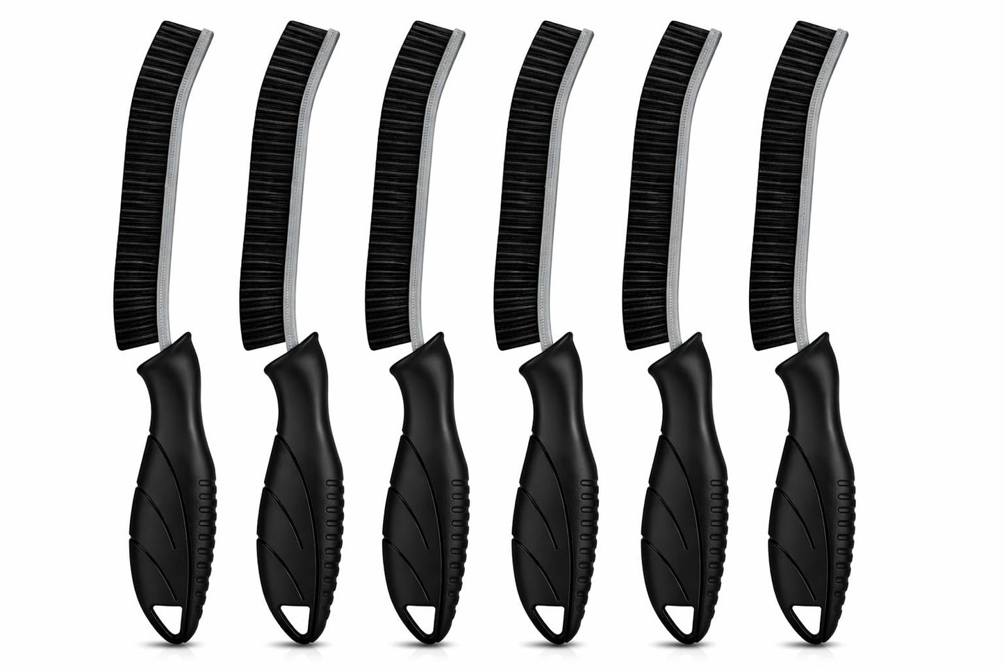 Cadley Cleaning Brush Set of 6, Cleaning Brushes for Household Use, Grout Cleaner Brush with Long Handle, Gap Cleaning Tool, Hard Bristle Brushes