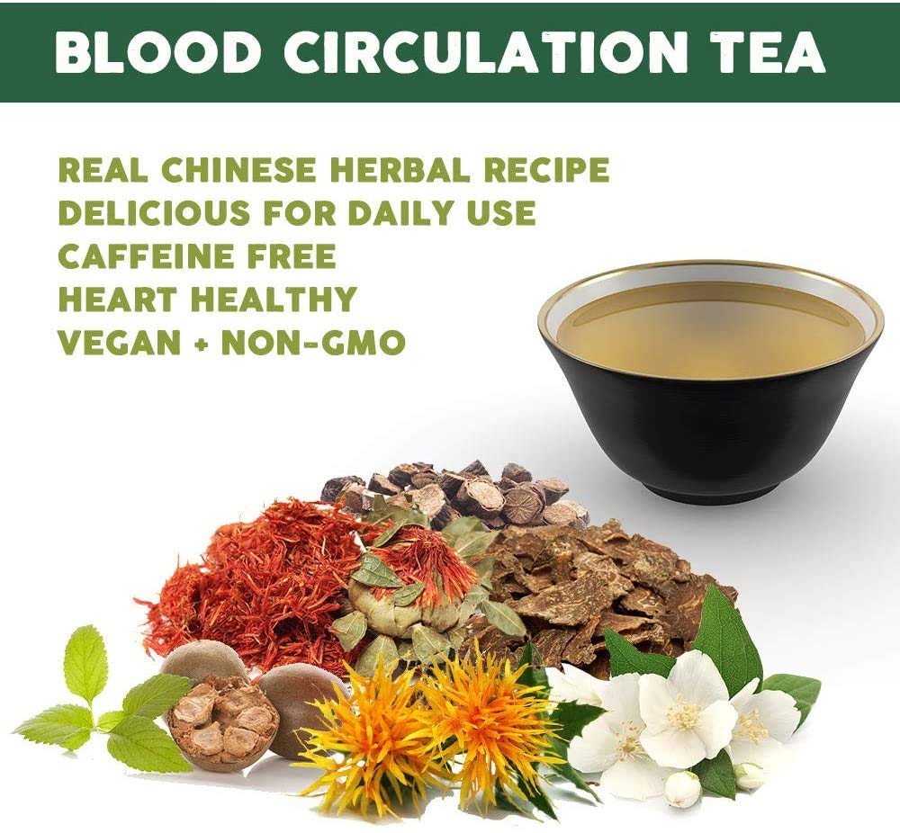 Bravo Tea, Blood Circulation Herbal Tea, Caffeine Free, 20 Tea Bags (20 Tea Bags (Two Pack))