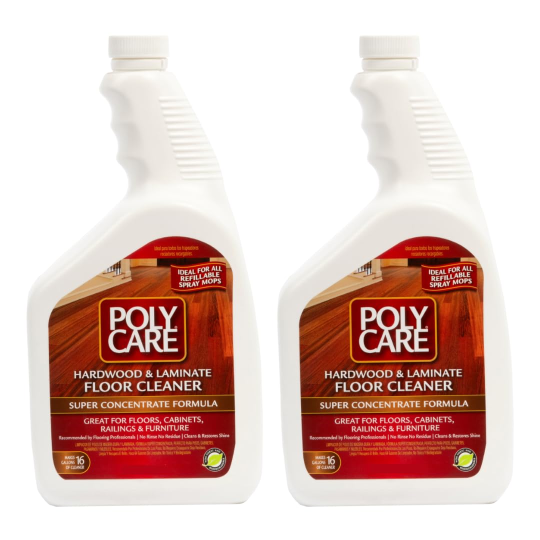 Hardwood Floor Cleaner Super Concentrate - 40 Fl Oz (2 Pack) - Fresh- Dilute Concentrate with Water for Spray Mops and Spray Bottles - Residue-Free