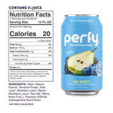 PERFY Caffeine Free Healthy Soda Classics Variety | Real Fruit Juice - Low Sugar Nootropic Drinks with L-Theanine + Turmeric or Ashwagandha | Calming