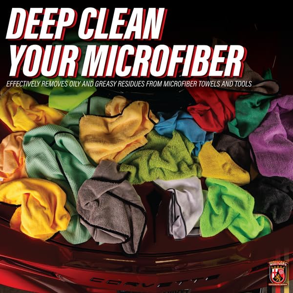 WOLFGANG CONCOURS SERIES Microfiber Cleaner & Rejuvenator | Concentrated Laundry Detergent for HE Washing Machines | Clean-Rinsing Formula
