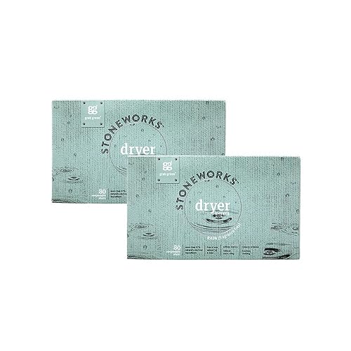 Grab Green Stoneworks Cruelty-Free Dryer Sheets | Softens Fabrics, Freshens Clothing & Reduces Static-Cling and Wrinkles | Plant Based | Fragrance