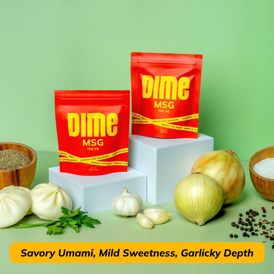 DIME MSG Garlic Pepper Umami Seasoning, Savory Umami - 7.95oz, 3 Pack