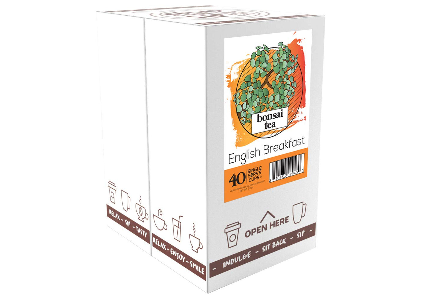 Bonsai Tea Co. English Breakfast, Compatible with K Cup Brewers Including 2.0, 40 Count