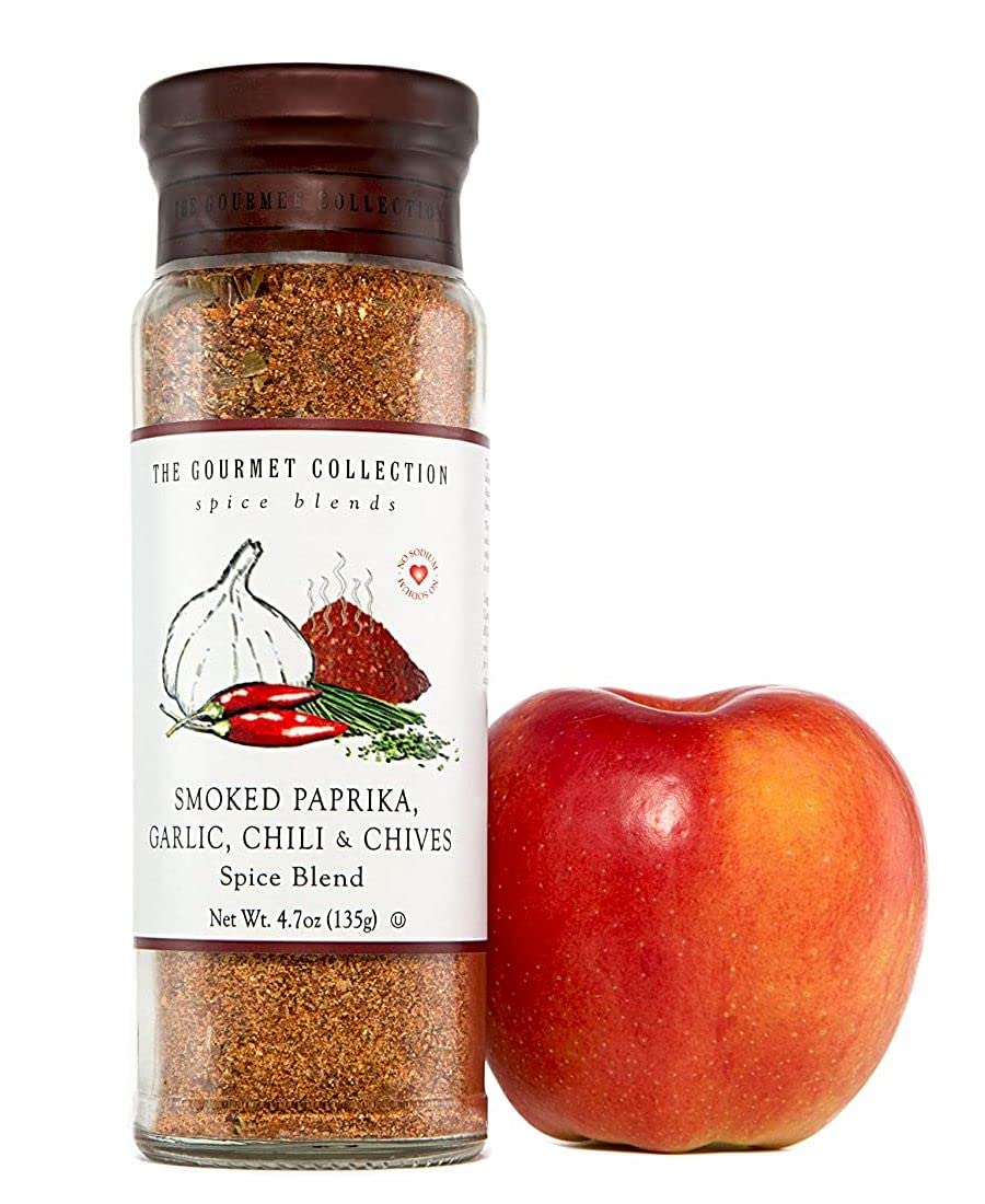 The Gourmet Collection, Smoked Paprika, Garlic, Chili & Chives Spice Blend-Salt Free Seasonings for Cooking Chicken, Beef, Pork, Fish