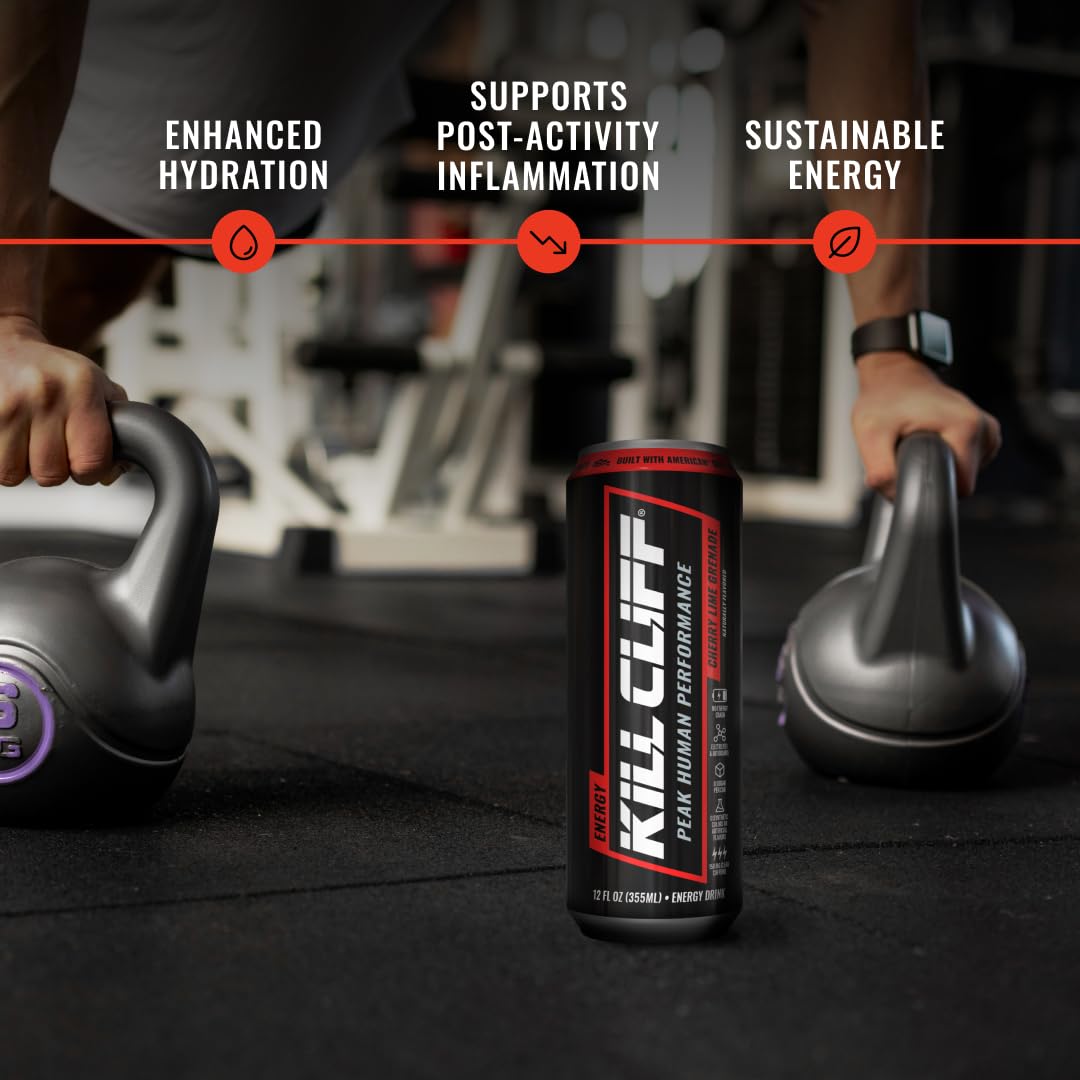 Kill Cliff Energy Drink - 150mg Caffeine - Cherry Lime Grenade 12 Pack