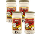 Classico Roasted Red Pepper Alfredo Pasta Sauce, 15 Oz (Pack of 4)